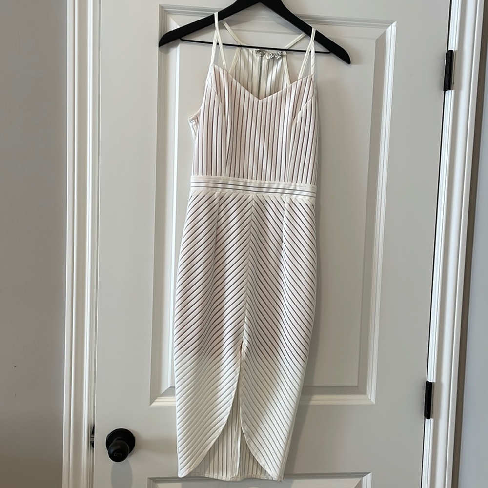 Midi white dress, size small